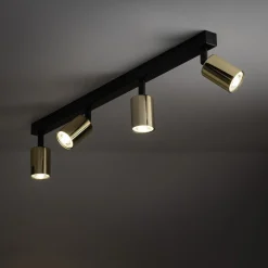 TK Tomasz Krywult Listwa sufitowa 4 spoty czarno-złota TOP