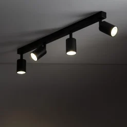 Listwy Oświetleniowe|Wszystkie Lampy Sufitowe|TK Tomasz Krywult Listwa sufitowa 4 spoty czarna TOP