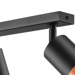 Listwy Oświetleniowe|Wszystkie Lampy Sufitowe| Listwa z 3 reflektorkami regulowana czarna AURORA