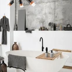 Listwy Oświetleniowe|Wszystkie Lampy Sufitowe| Listwa z 3 reflektorkami regulowana czarna AURORA