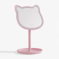inny Lusterko do makijażu z oświetleniem LED różowe