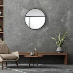 Lustra Dekoracyjne|Lustra Łazienkowe|inny Lustro łazienkowe okrągłe czarne TORRE 60 cm