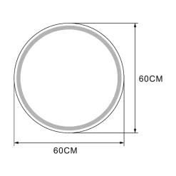 Lustra Dekoracyjne|Lustra Łazienkowe|inny Lustro łazienkowe podgrzewane z oświetleniem LED 80 cm