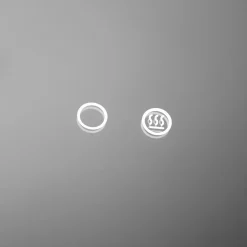 inny Lustro łazienkowe podgrzewane z oświetleniem LED 60 cm