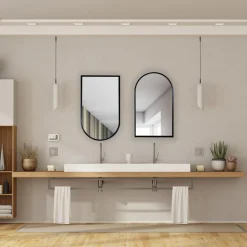 Lustra Dekoracyjne|Lustra Łazienkowe|inny Lustro łazienkowe łuk czarne TORRE 60x100