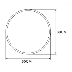 Lustra Dekoracyjne|Lustra Łazienkowe|inny Lustro łazienkowe z oświetleniem LED 60 cm