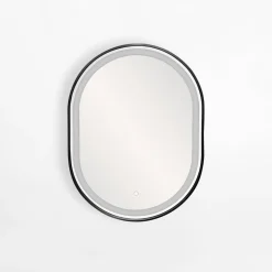 inny Lustro łazienkowe z oświetleniem LED czarne 50x70 cm