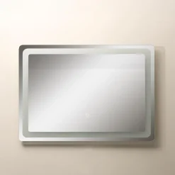 Lustra Dekoracyjne|Lustra Łazienkowe|inny Lustro łazienkowe z oświetleniem LED czarne 70x50 cm