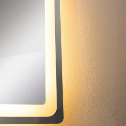 Lustra Dekoracyjne|Lustra Łazienkowe|inny Lustro łazienkowe z oświetleniem LED czarne 70x50 cm