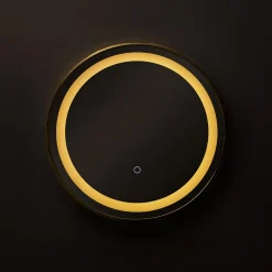 Lustra Dekoracyjne|Lustra Łazienkowe|inny Lustro łazienkowe z oświetleniem LED złote 60 cm