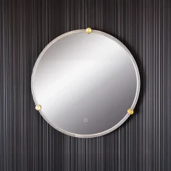 Lustra Dekoracyjne|Lustra Łazienkowe|inny Lustro łazienkowe z oświetleniem LED czarne 60 cm