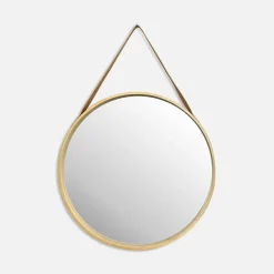 Lustra Dekoracyjne|Lustra|inny Lustro okrągłe brązowe 59 cm