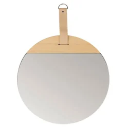 Lustra Dekoracyjne|Lustra| Lustro okrągłe na pasku BORAS 30 cm