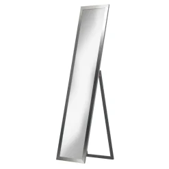 Lustra Dekoracyjne|Lustra| Lustro stojące w srebrnej ramie SLIM 40x160 cm