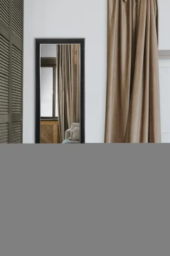 Lustra Dekoracyjne|Lustra|inny Lustro w czarnej ramie ALPI 48x138 cm