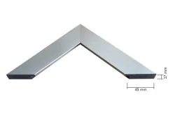 Lustro w srebrnej ramie SLIM 57,5x77,5 cm