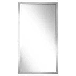 Lustra Dekoracyjne|Lustra| Lustro w srebrnej ramie SLIM 67,5x127,5 cm