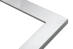 Lustra Dekoracyjne|Lustra| Lustro w srebrnej ramie SLIM 67,5x127,5 cm