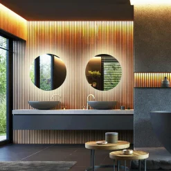 inny Lustro z oświetleniem LED okrągłe MILA 70 cm