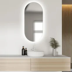 inny Lustro z oświetleniem LED owalne MILA 100x40 cm
