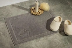 Dywaniki Łazienkowe|Dywaniki Łazienkowe|Faro Mata łazienkowa STOPKI szary 50x70 cm