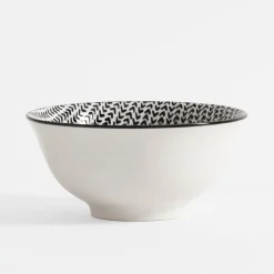 Miski, Patery I Półmiski|inny Miska porcelanowa biało-czarna ALORA 650 ml