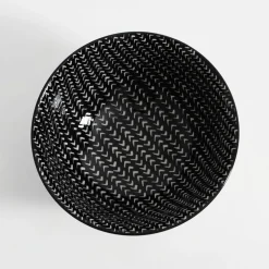 inny Miska porcelanowa biało-czarna ALORA 650 ml