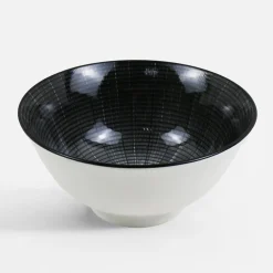 inny Miska porcelanowa biało-czarna OTTICO 650 ml