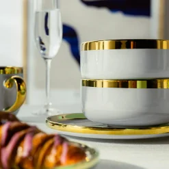 Miski, Patery I Półmiski| Miska porcelanowa miętowa AURORA GOLD 500 ml