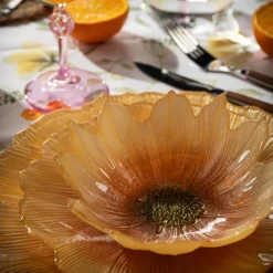 inny Miska szklana kwiat 15 cm