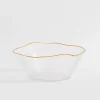 Miska szklana ze złotym rantem 28x11,5 cm