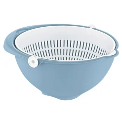 Miski, Miarki, Pojemniki Do Miksowania|KEEEPER Miska z cedzakiem niebieska Stella 21 cm