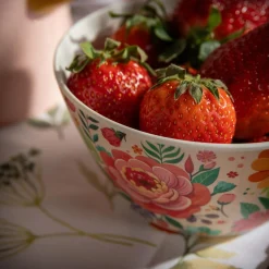 Grill I Piknik|inny Miska z melaminy w kwiaty 750 ml