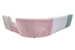 Inspire Modułowy narożnik kolorowy z pufą i leżanką FAMILY