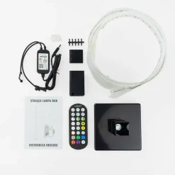 Lampy Podłogowe|inny Muzyczna lampa podłogowa LED RGB czarna TUYA z pilotem