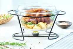 Naczynie żaroodporne z podgrzewaczem 4l