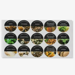 Młynki I Przyprawniki|inny Naklejki na przyprawy, okrągłe, 96 szt.