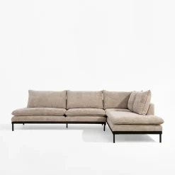 Narożniki| Narożnik beżowy LAULER prawy