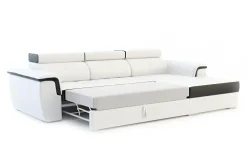 Exline Narożnik biało-czarny AVERSA prawy