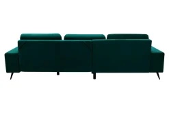 Narożniki|Fresh Narożnik butelkowa zieleń VELVET NEW lewy