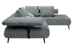 Narożniki|Werdomo Narożnik elektrycznie rozkładany szary SELEDO L prawy