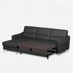 Narożniki|inny Narożnik grafitowy z nóżkami w chromie FARO lewy