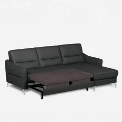 inny Narożnik grafitowy z nóżkami w chromie FARO prawy