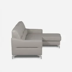 Narożniki|inny Narożnik jasnoszary z nóżkami w chromie FARO prawy