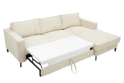 Agio Divani Narożnik kremowy sztruks VEGA prawy