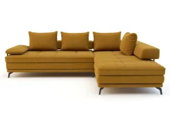 Instilo Narożnik musztardowy z wysuwanym siedziskiem FLORENCE lewy