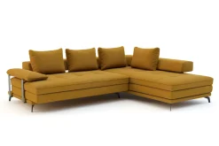 Instilo Narożnik musztardowy z wysuwanym siedziskiem FLORENCE lewy