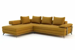 Instilo Narożnik musztardowy z wysuwanym siedziskiem FLORENCE prawy