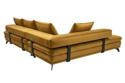 Instilo Narożnik musztardowy z wysuwanym siedziskiem FLORENCE prawy