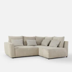 inny Narożnik rozkładany beżowy HORTA prawy